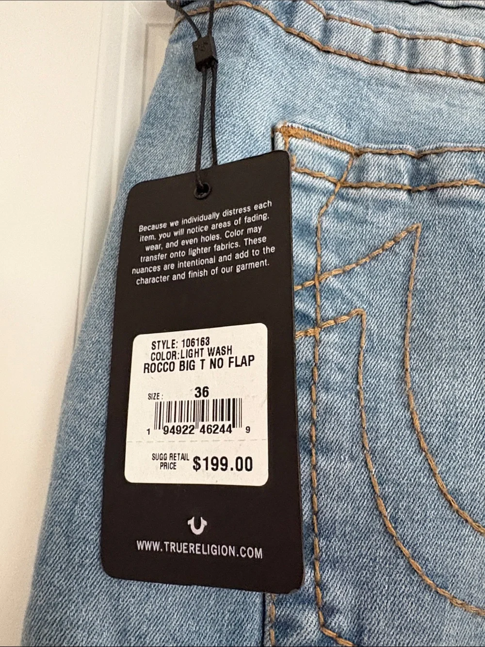 True Religion Slim Straight Light Blue Men's Jeans